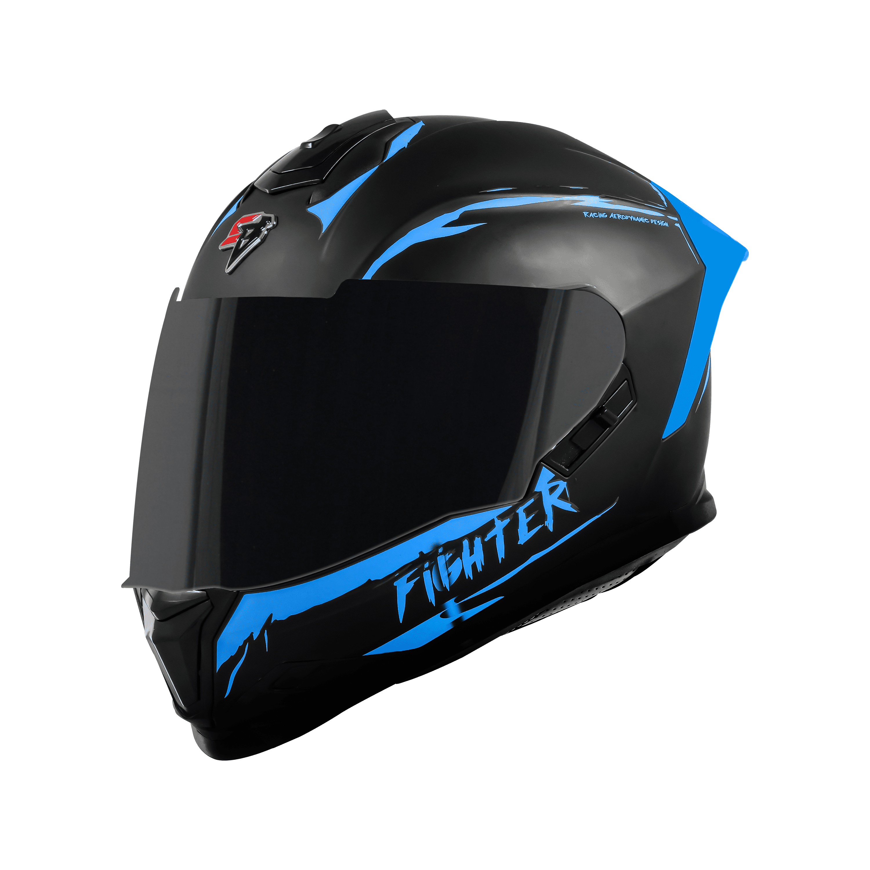 SBH-57 ISS SILVER FIGHTER F2 GLOSSY BLACK WITH BLUE